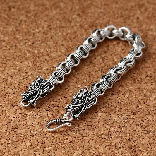 Nexovora™ Fortress Titanium Ring – Vintage Silver Edition for Men