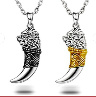 Nexovora™ Korean Style Spike Pendant Necklace for Men – Silver-Plated Stainless Steel Chain