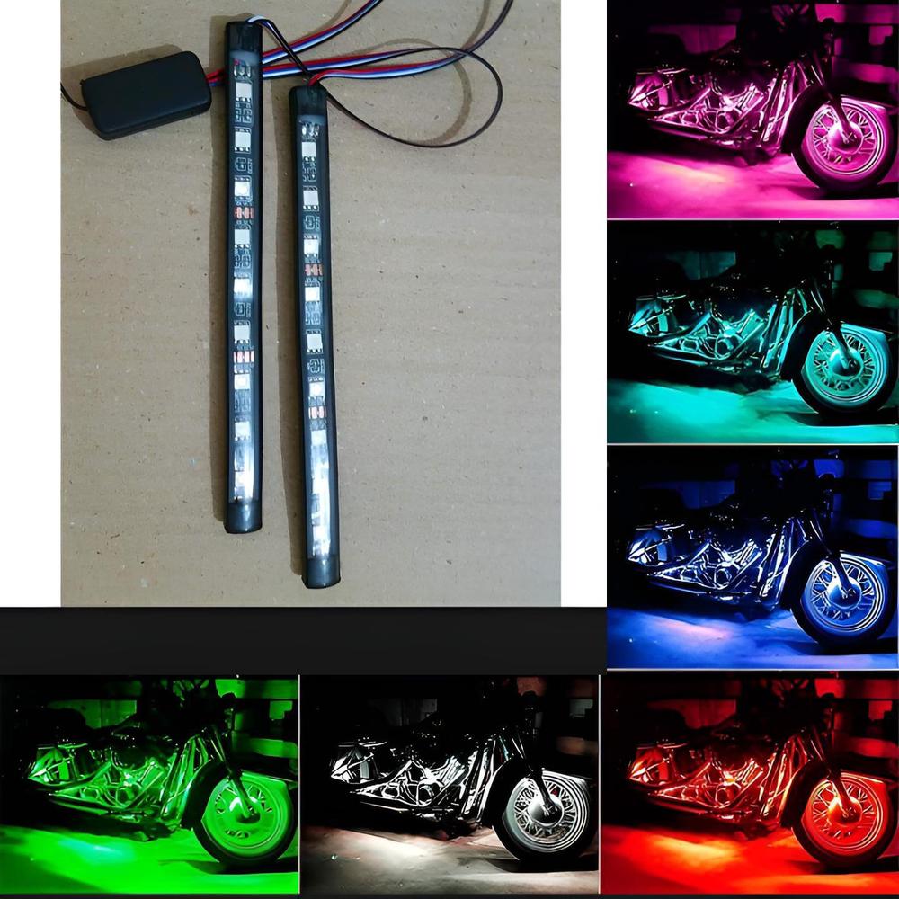 Nexvora™ Multicolor LED Strip Light for Motorcycles – Waterproof Flexible RGB Lighting Kit, ABS Durable Design for Bike Decoration & Night Visibility