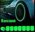 Nexvora™ Premium Luminous Wheel Valve Caps – 8Pcs Glow-in-the-Dark Tire Air Caps, Universal Fit Anti-Dust Car Wheel Accessories
