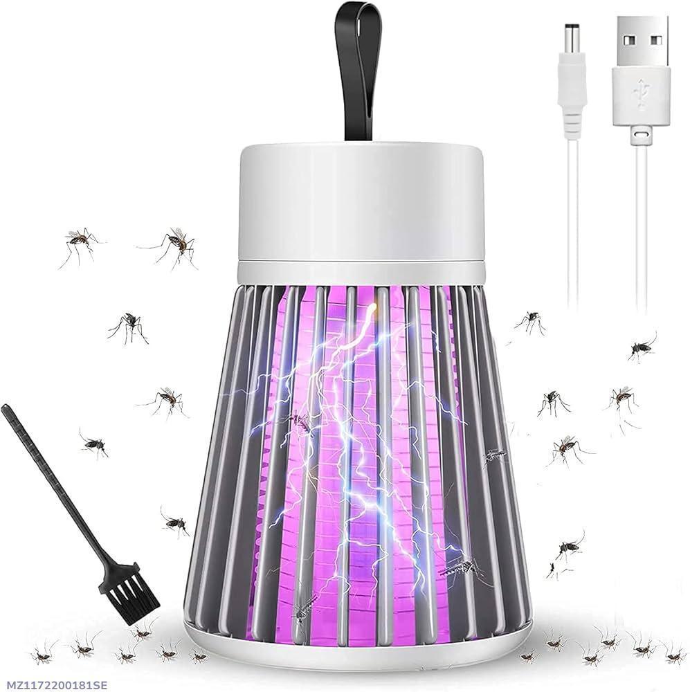 Nexvora™ BugShield Aura – USB Rechargeable Mosquito Killer Lamp (White ABS)