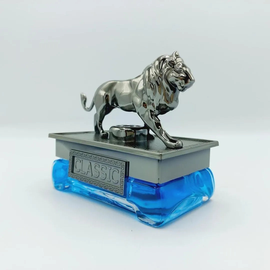 Nexvora™ Lion Car Perfume – Gold & Green Classic Design Luxury Dashboard Air Freshener, Long-Lasting Premium Car Fragrance Decor