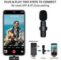 Nexvora™ Bluetooth Auto-Pairing Microphone – Black Wireless Mini Mic for Smartphones, Clear Audio Recording & Content Creation