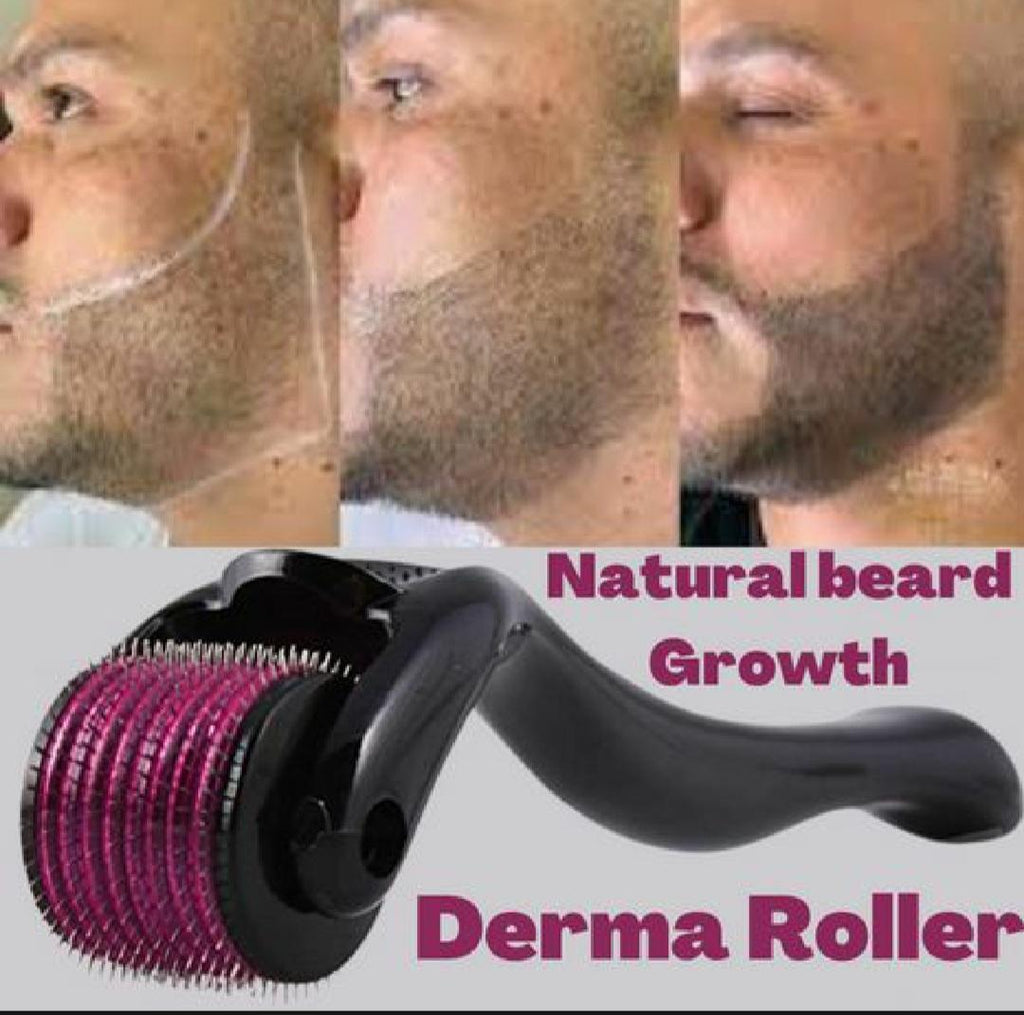 Nexvora™ Derma Roller – Hair Growth & Skin Rejuvenation Microneedle Tool, Black Premium Skincare Device for Beard, Scalp & Face Care