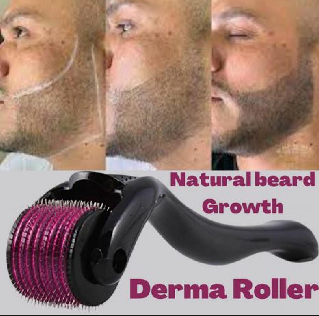 Nexvora™ Derma Roller – Hair Growth & Skin Rejuvenation Microneedle Tool, Black Premium Skincare Device for Beard, Scalp & Face Care