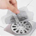 Nexvora™ Self-Adhesive Silver Drain Net Stickers – 10 Pcs Anti-Clog Mesh Covers for Bathroom & Kitchen Sink, Hair & Waste Catcher Filters