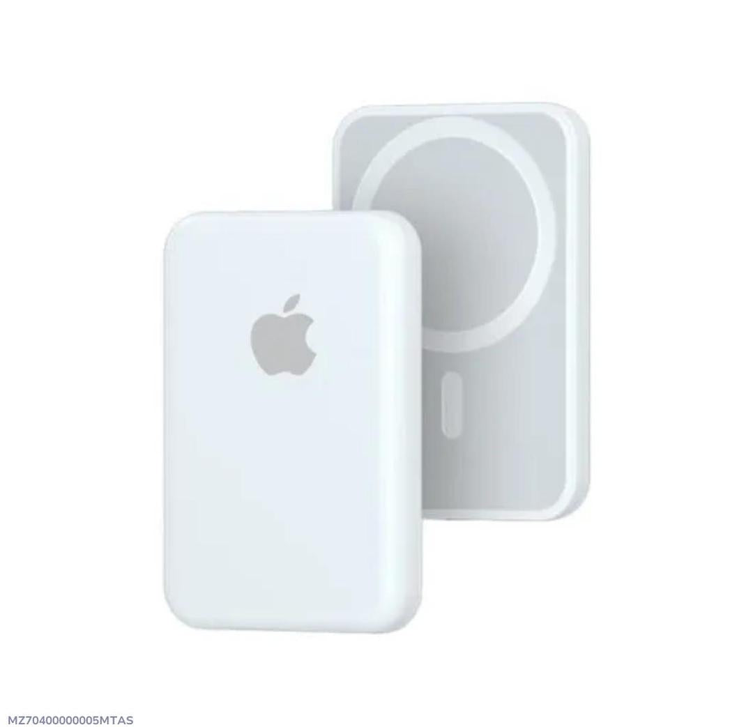Nexvora™ MagSafe Wireless Power Bank 5000mAh – Fast Charging Magnetic Portable Charger, Slim White Battery Pack for iPhone & Smartphones