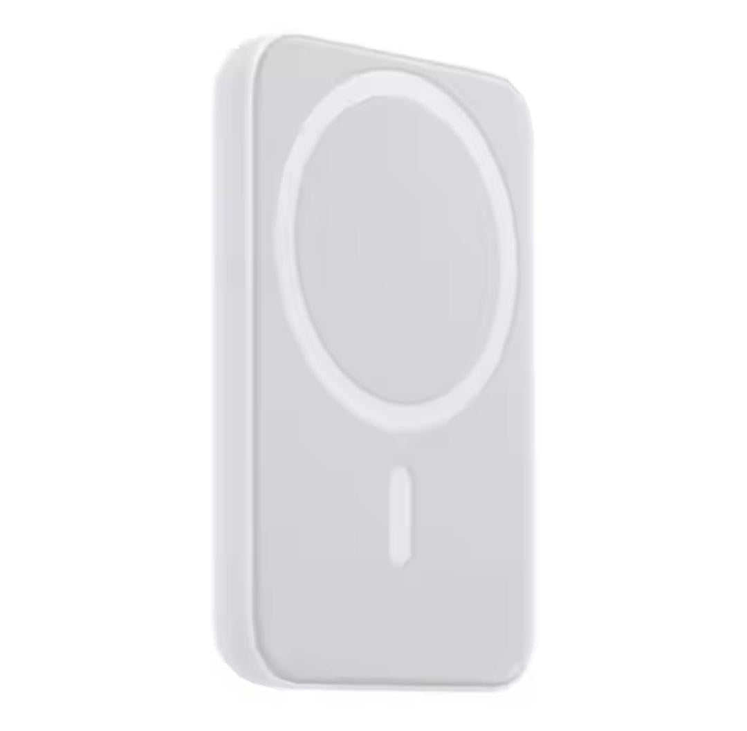 Nexvora™ MagSafe Wireless Power Bank 5000mAh – Fast Charging Magnetic Portable Charger, Slim White Battery Pack for iPhone & Smartphones