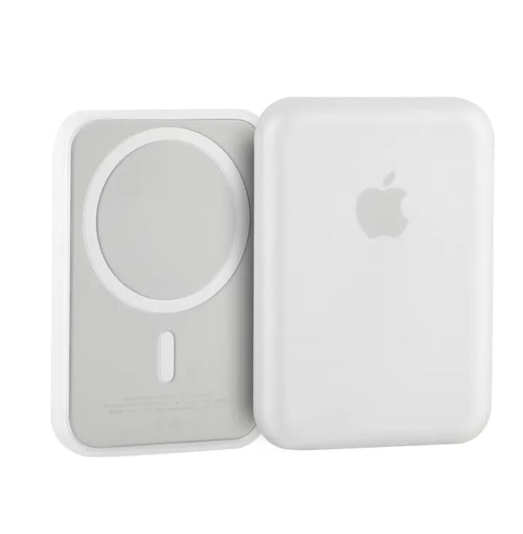 Nexvora™ MagSafe Wireless Power Bank 5000mAh – Fast Charging Magnetic Portable Charger, Slim White Battery Pack for iPhone & Smartphones