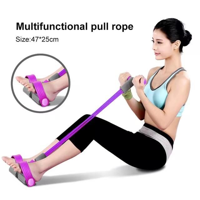 Nexvora™ Purple Foam Pull Rope – 47×25cm Home Gym Resistance Trainer, Full Body Workout & Strength Exercise Equipment