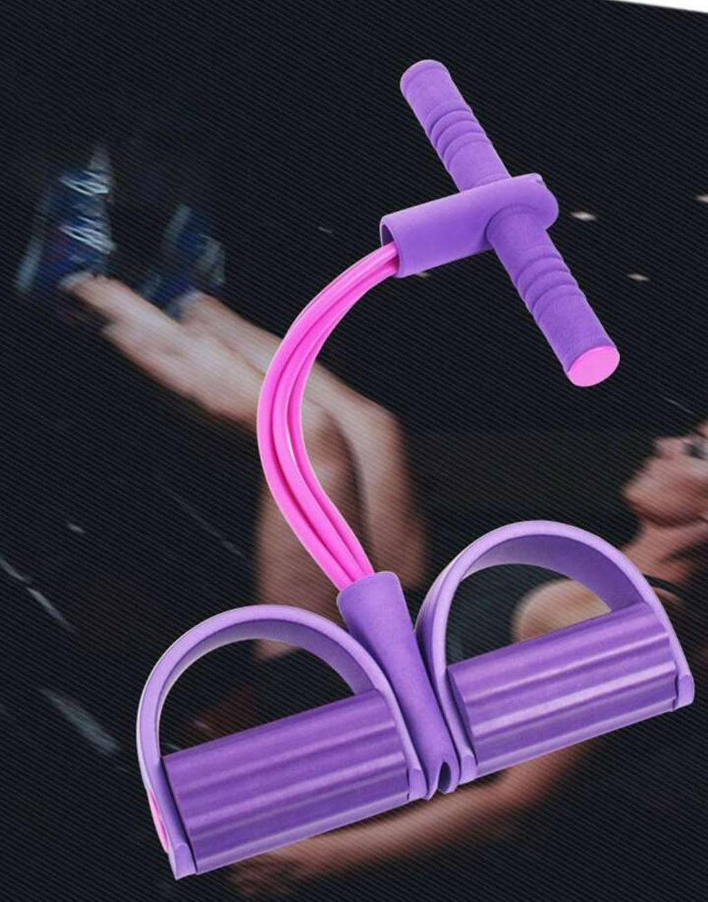 Nexvora™ Purple Foam Pull Rope – 47×25cm Home Gym Resistance Trainer, Full Body Workout & Strength Exercise Equipment