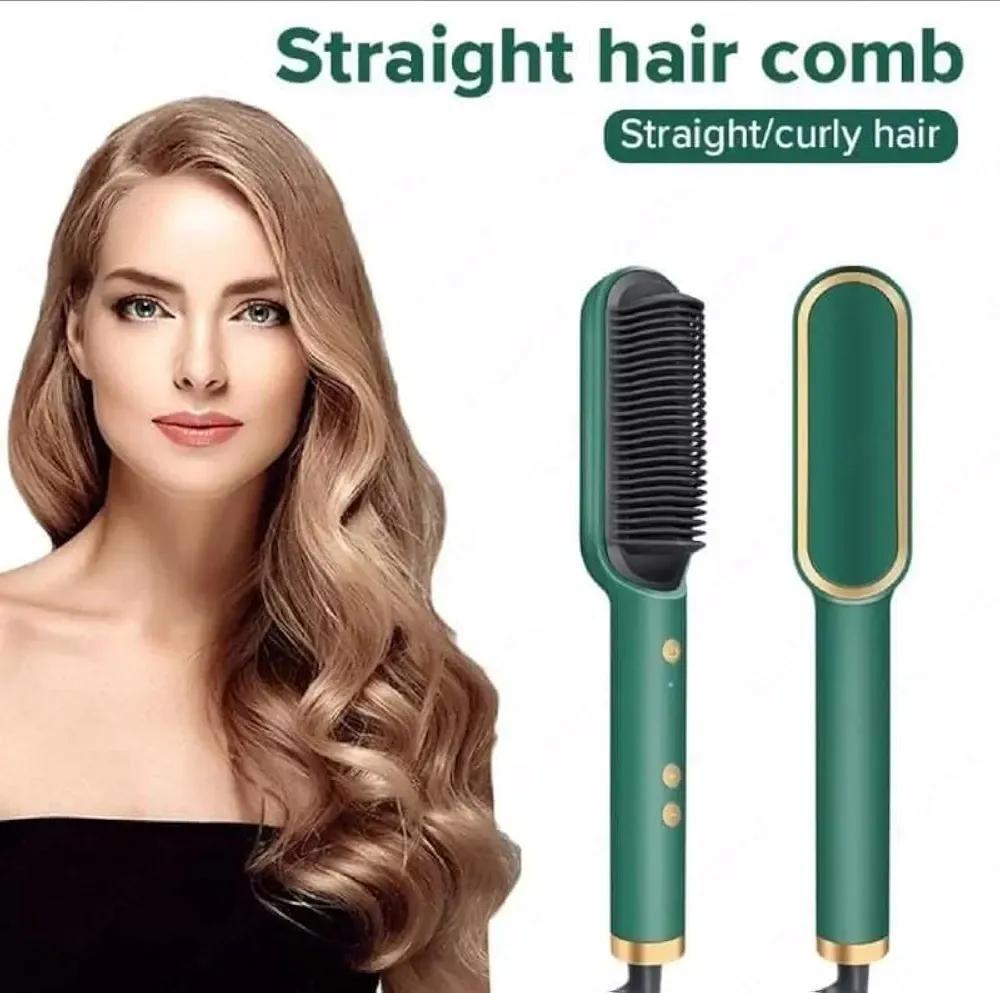 Nexvora™ Salon Quality Green Hair Comb – Anti-Static Detangling Comb for Straight & Curly Hair, Smooth Styling & Daily Use