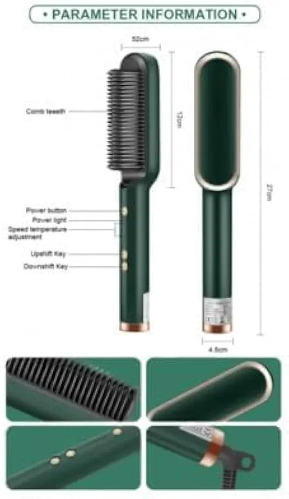 Nexvora™ Salon Quality Green Hair Comb – Anti-Static Detangling Comb for Straight & Curly Hair, Smooth Styling & Daily Use