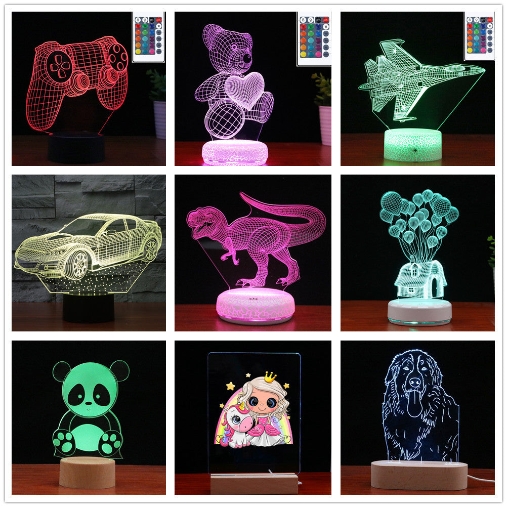 Nexvora™ 3D German Shepherd LED Night Light – Touch Control RGB Illusion Lamp, Decorative Table Mood Light for Bedroom & Home Decor