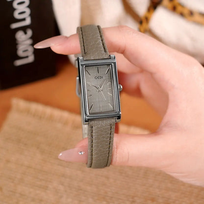 Nexovora™ Élysian Square Quartz Watch – Gold Edition for Women