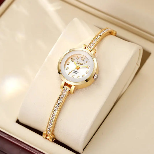 Nexovora™ Celestia Diamond Quartz Watch – Luxury Bracelet Edition for Women