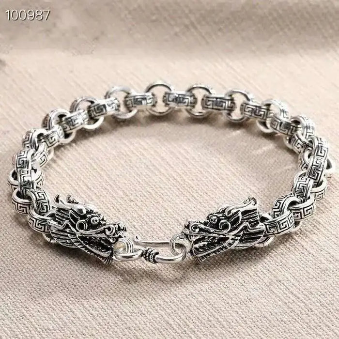 Nexovora™ Fortress Titanium Ring – Vintage Silver Edition for Men