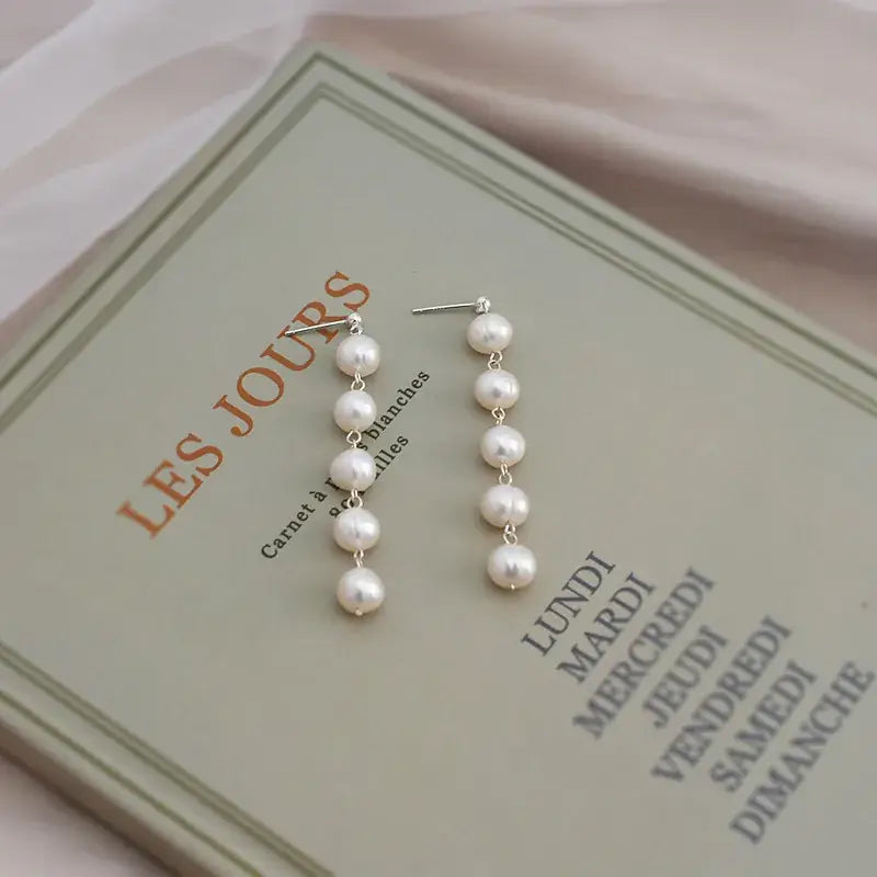 Nexovora™ Pearl Grace 925 Sterling Silver Earrings – Classic Edition for Girls