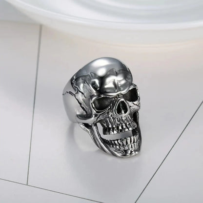 Nexovora™ Phantom Skull Titanium Ring – Vintage Statement Edition for Men