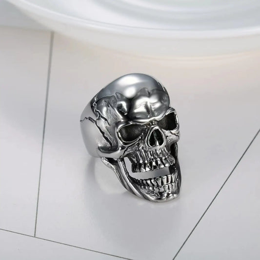 Nexovora™ Phantom Skull Titanium Ring – Vintage Statement Edition for Men