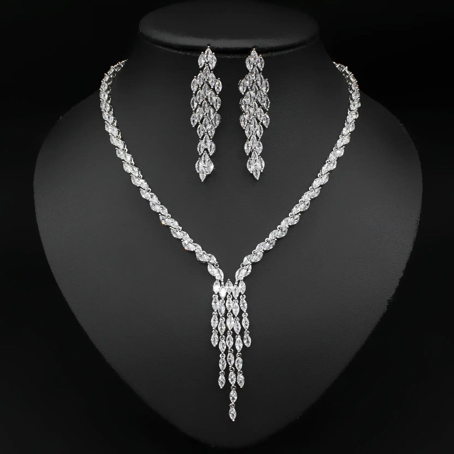 Nexovora™ Celestial Cascade Zircon Tassel Earrings – Bridal Luxury Edition