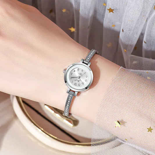 Nexovora™ Celestia Diamond Quartz Watch – Luxury Bracelet Edition for Women