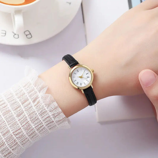 Nexovora™ Rosé Élégance Quartz Watch – Pink Leather & Gold Dial Edition