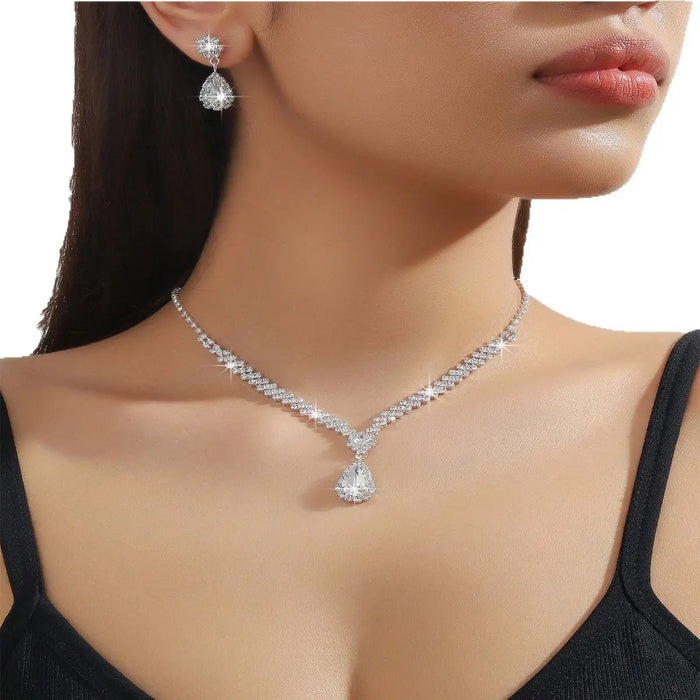 Nexovora™ Royale Brilliance Bridal Necklace – Diamond-Inspired Wedding Edition