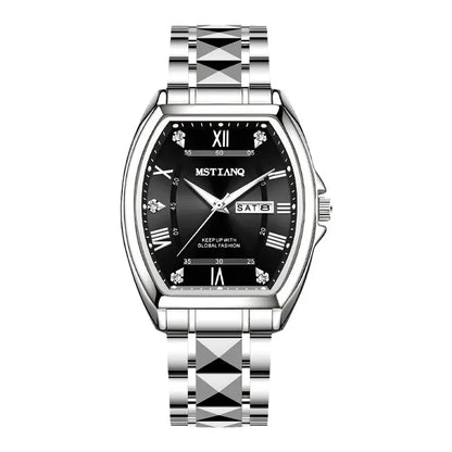 Nexovora™ Imperial Roman Quartz Watch – Blue Dial Stainless Steel Edition
