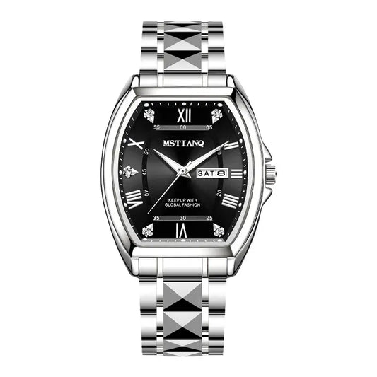 Nexovora™ Imperial Roman Quartz Watch – Blue Dial Stainless Steel Edition