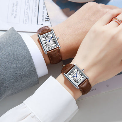 Nexovora™ Eternal Duo Quartz Watch Set – Matching Square Edition for Couples