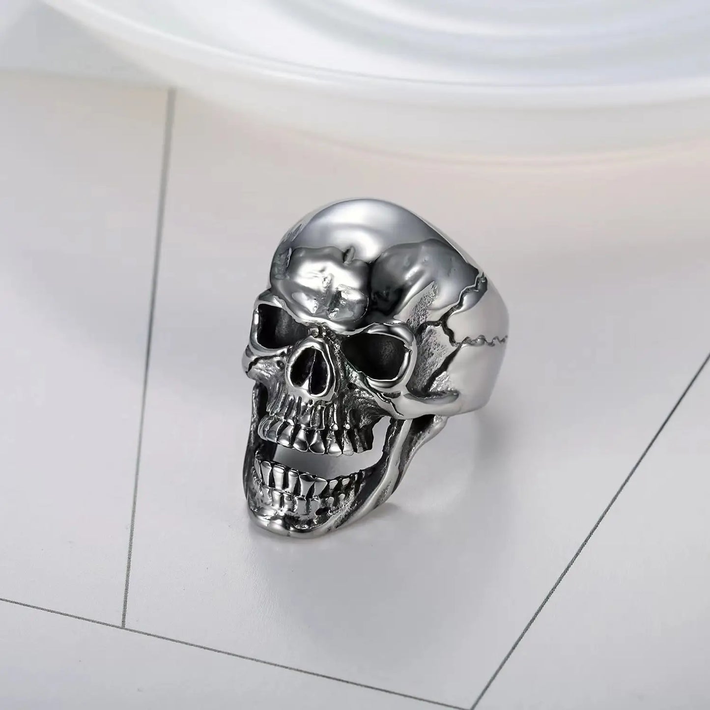 Nexovora™ Phantom Skull Titanium Ring – Vintage Statement Edition for Men
