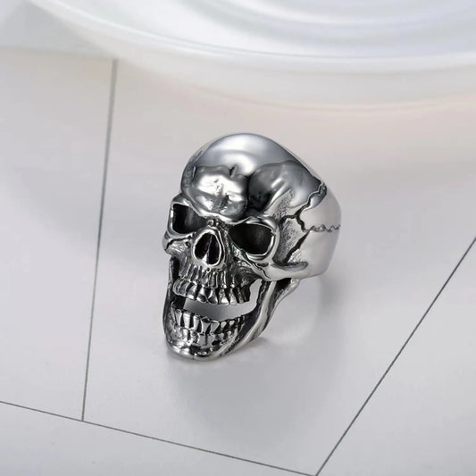 Nexovora™ Phantom Skull Titanium Ring – Vintage Statement Edition for Men