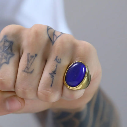 Nexovora™ Marble Crest Titanium Ring – Silver & White Edition for Men